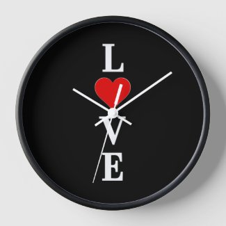 LOVE Heart Black and White Modern Chic