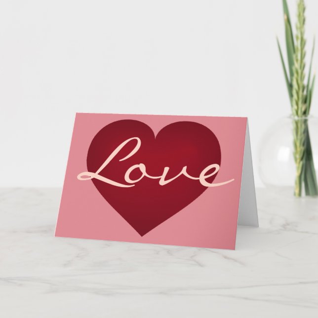 Love Heart - blank inside Holiday Card (Front)