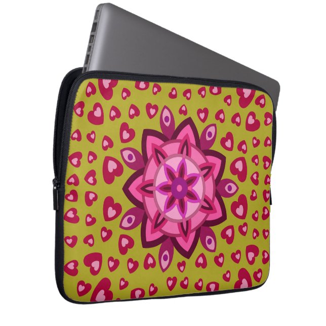 LOVE HEART BOYFRIEND GIRLFRIEND HUSBAND WIFE GIFT  LAPTOP SLEEVE (Front Right)