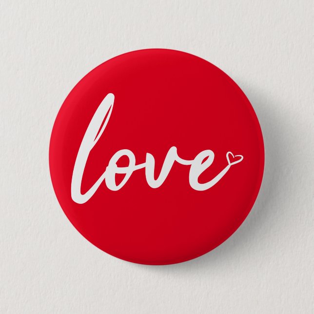 Love Heart Button Pin (Front)