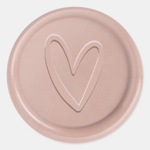 Love Heart Cafe Mocca Wax Seal Sticker