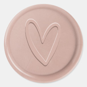 Love Heart Cafe Mocca Wax Seal Sticker