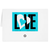 Love & Heart Card (Blue) (Back Horizontal)
