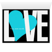 Love & Heart Card (Blue) (Inside Horizontal (Bottom))