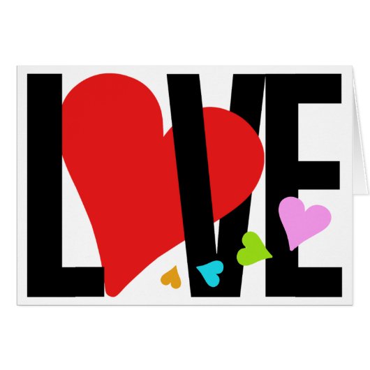Love & Heart Card (Multicolor) (Front Horizontal)