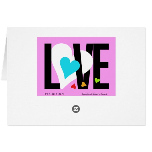 Love & Heart Card (Multicolor) (Back Horizontal)