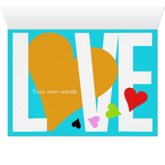 Love & Heart Card (Multicolor) (Inside Horizontal (Bottom))