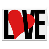 Love & Heart Card (Red) (Front Horizontal)