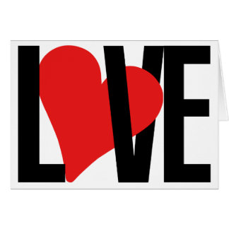 Love & Heart Card (Red)