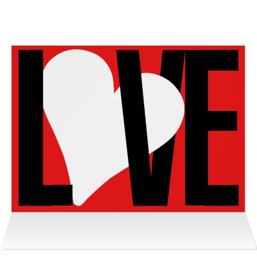 Love & Heart Card (Red) (Inside Horizontal (Top))