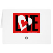 Love & Heart Card (Red) (Back Horizontal)