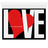 Love & Heart Card (Red) (Inside Horizontal (Bottom))