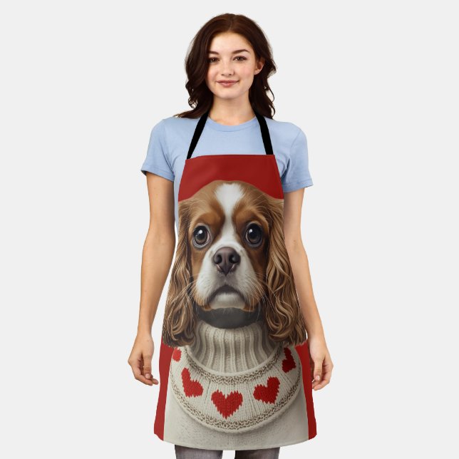 Love Heart cavalier Apron (Worn)