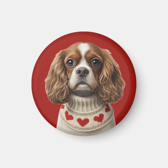 Love Heart cavalier Magnet (Front)