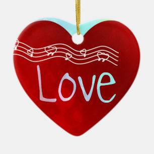 Love Heart Ceramic Ornament