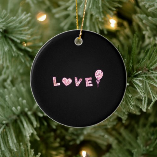 LOVE HEART CERAMIC ORNAMENT