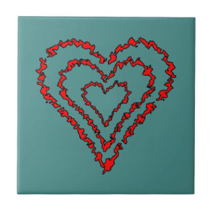 Love Heart Ceramic Tile