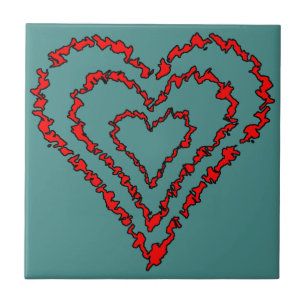 Love Heart Ceramic Tile