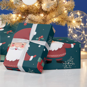 Love Heart Christmas Gnomie Festive Wrapping Paper