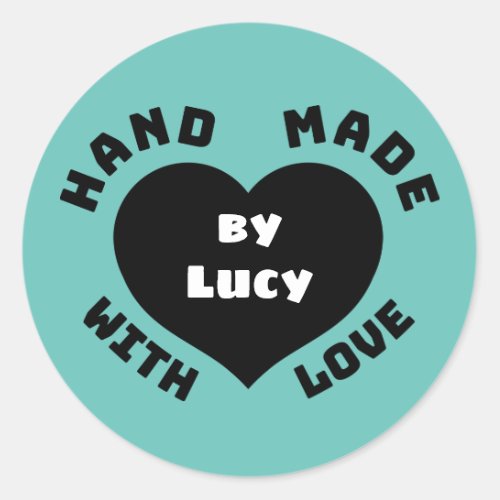 Love heart classic round sticker
