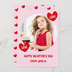 Love Heart Classroom Photo Valentines Day Card