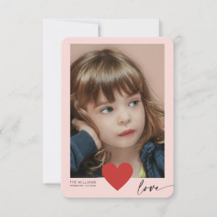 Love Heart Classroom Photo Valentines Day Card