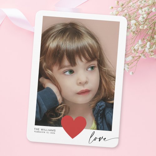 Love Heart Classroom Photo Valentines Day Card