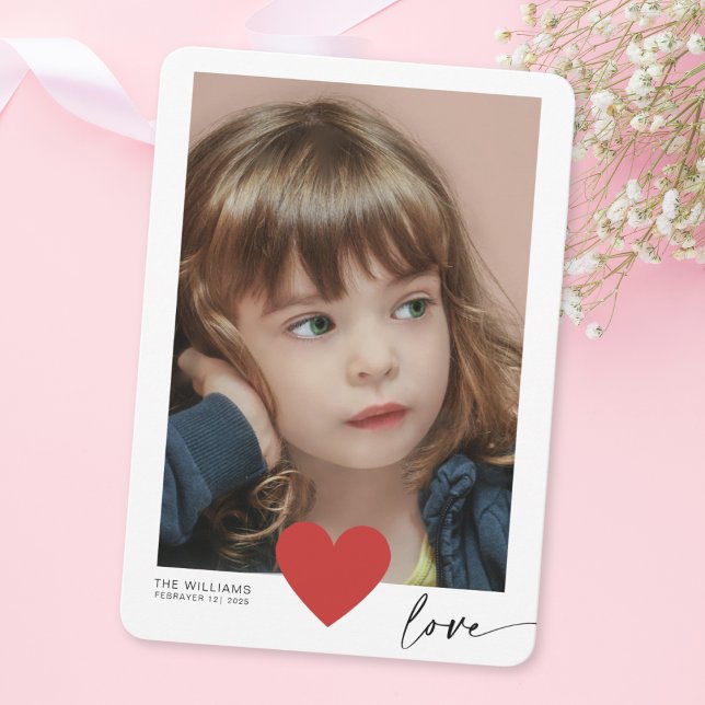 Love Heart Classroom Photo Valentines Day Card (Creator Uploaded)