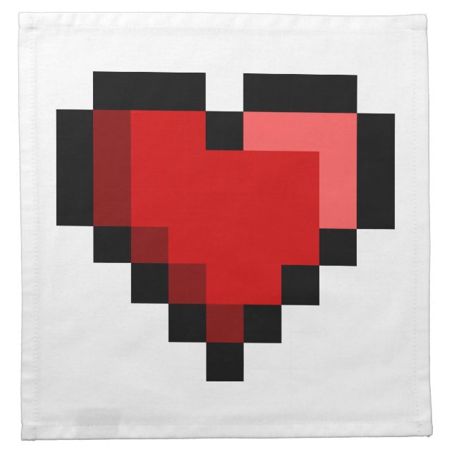 Love Heart Cloth Napkin (Front)