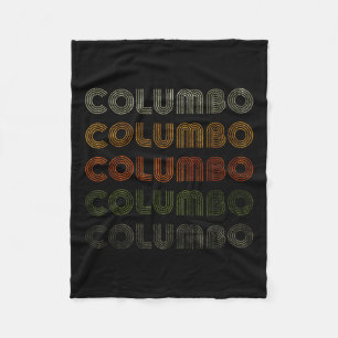 Love Heart Columbo Tee Grunge Vintage Style Black Fleece Blanket