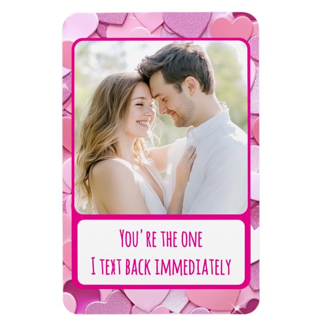 Love Heart Confetti I Text Back Flexible Magnet (Vertical)
