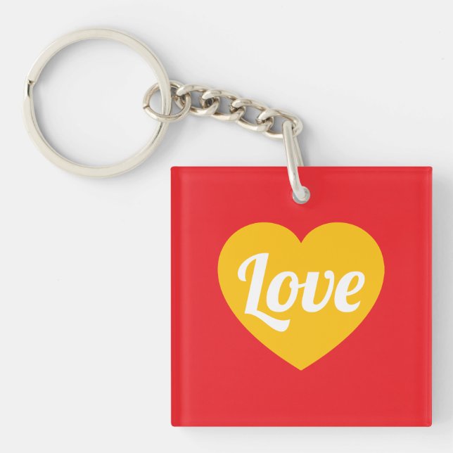 Love,heart,custom Keychain (Front)