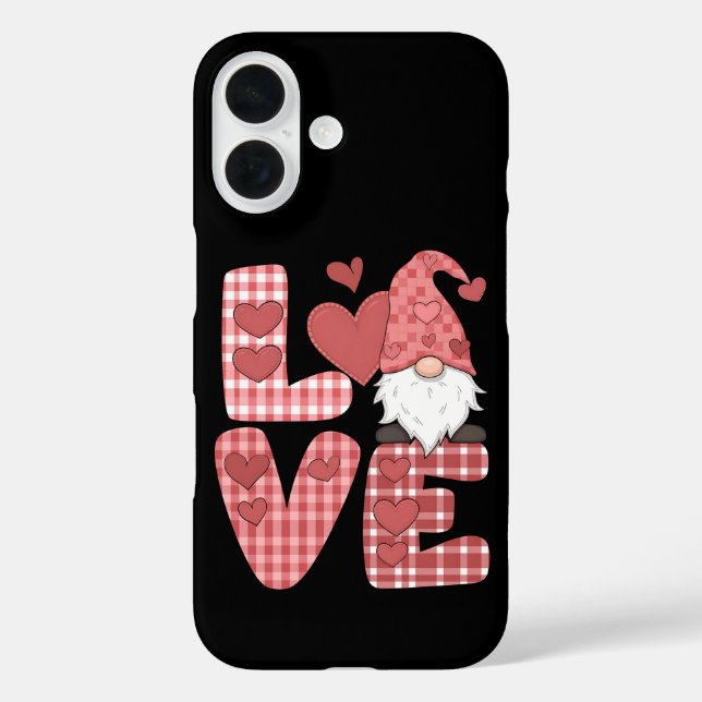 Love Heart Cute Gnome Valentine's Day Case-Mate iPhone Case (Back)