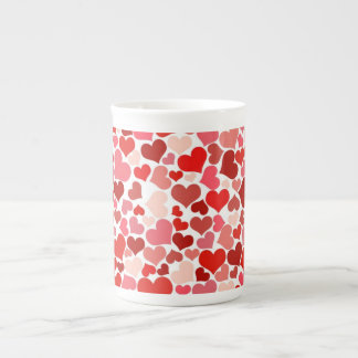 Love Heart Design Bone China Mug
