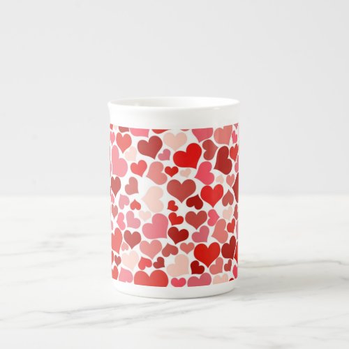 Love Heart Design Bone China Mug