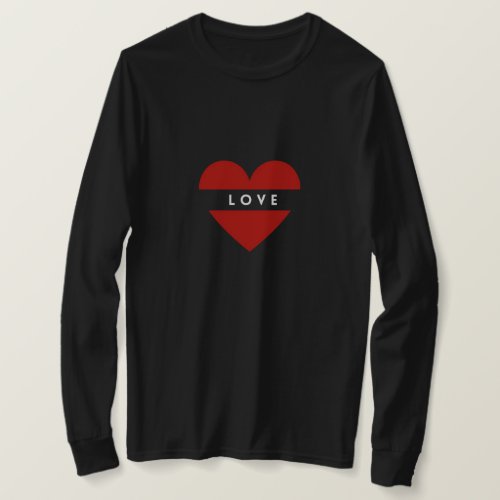 Love Heart Design T_Shirt