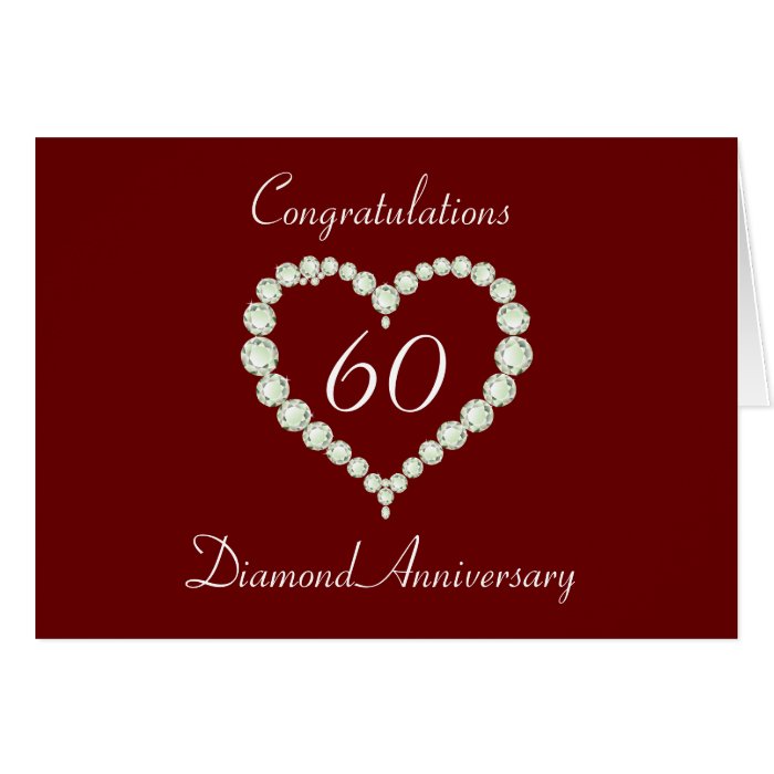 Love Heart Diamond Anniversary Card