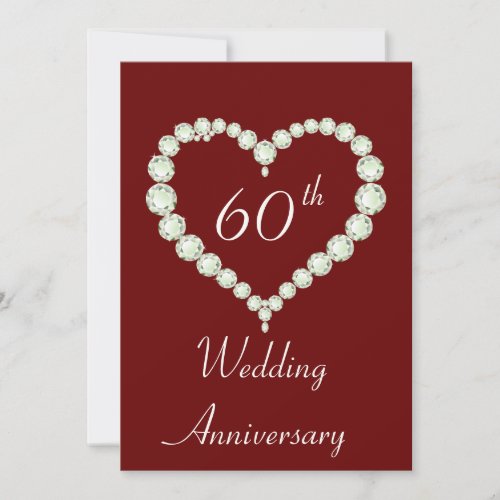 Love Heart Diamond Anniversary Invitation