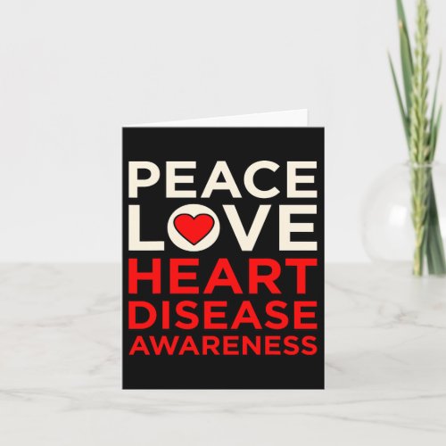 Love Heart Disease Awareness Survivor Graphic  Card