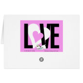 Love, Heart & Dog Card (Pink) (Back Horizontal)
