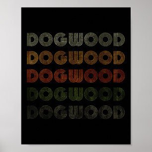 Love Heart Dogwood Tee Grunge Vintage Style Black  Poster