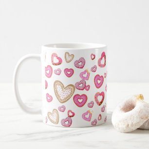 Love Heart Donuts Sweet and Adorable Gifts Coffee Mug