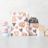 Retro Pink Red Love Hearts Valentines Wrapping Paper