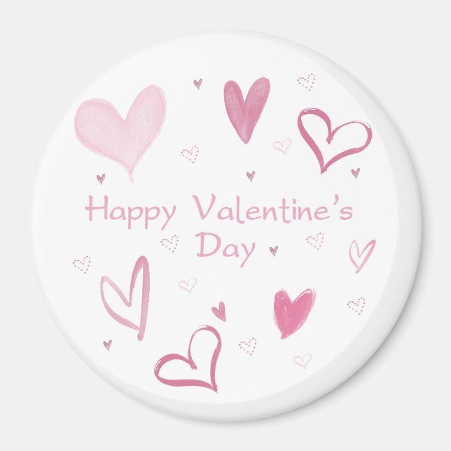 Love Heart Doodle Fridge Magnet (Front)