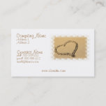 Love Heart Drawing Business Card
