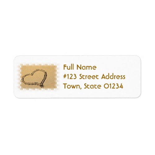 Love Heart Drawing Mailing Label
