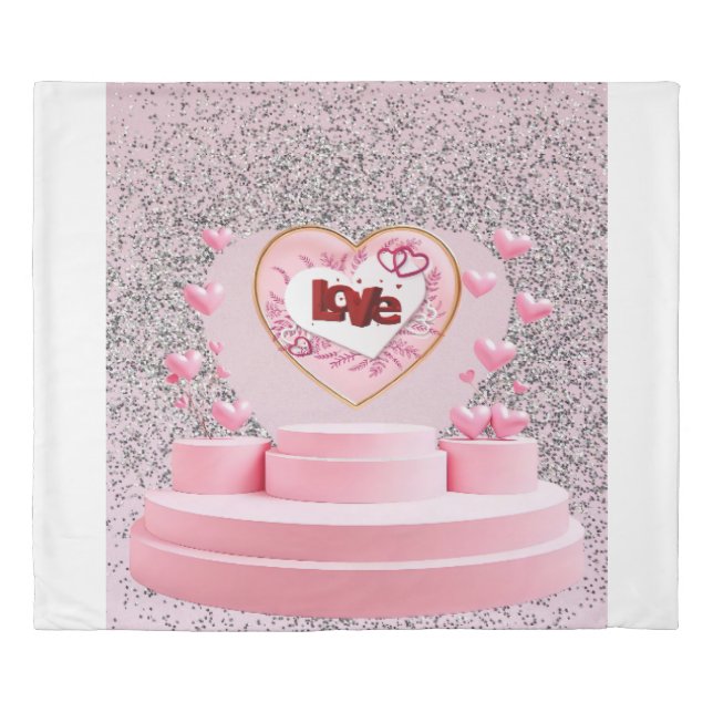 Love heart  duvet cover (Front)