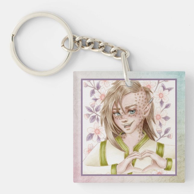 Love Heart Elf Keychain (Front)