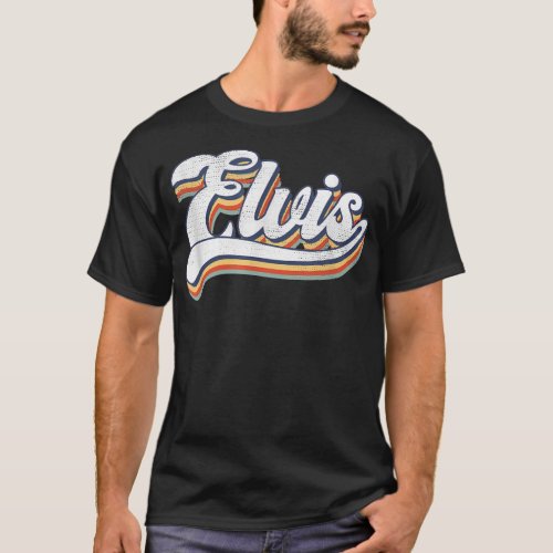 Love Heart Elvis Name Personalized GrungeVintage S T_Shirt