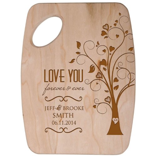 Love Heart_Engraved Wooden Cheese Cutting Board